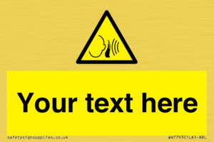 Custom warning sudden loud noise